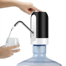 Water Bottle Electric Automatic Universal Dispenser 5 Gallon USB USB Water Dispenser Automatic Drinking Water Bottle (Color: black)